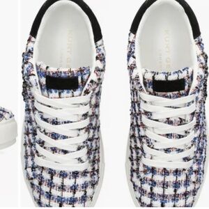 Kurt Geiger Blue and Black Tweed Sneakers